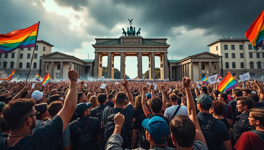 explore the recent protests and social unrest in berlin, delving into the causes, impacts, and the diverse voices of the demonstrators shaping the city’s political landscape. stay informed on the latest developments in this evolving situation.